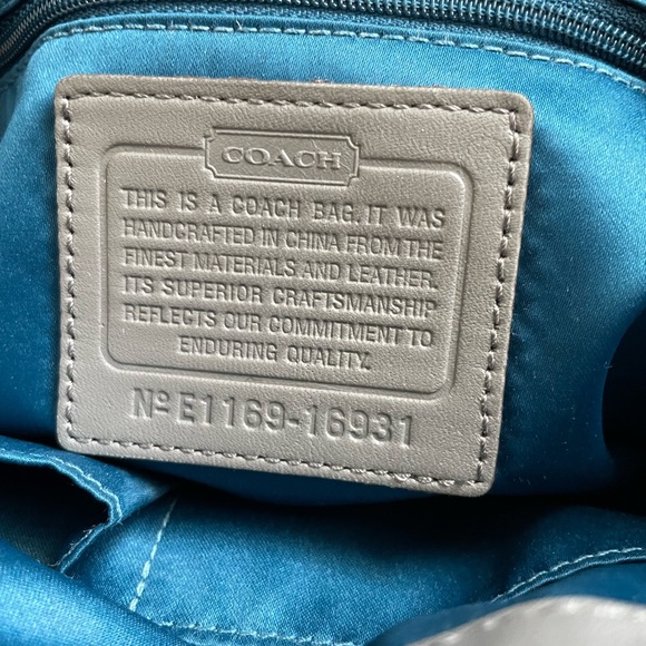 Coach Kristin grey leather hobo, shoulder, crossbody bag in EUC. - Picture 6 of 6